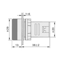 PILOTO LED AZUL 230V 22MM EUROCONNEX