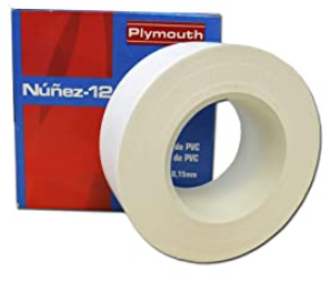 CINTA AISLANTE BLANCA 19X0.15MM 20M NUÑEZ-12 PLYMOUTH