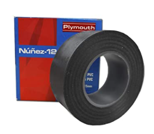 CINTA AISLANTE NEGRA 19X0.15MM 20M NUÑEZ-12 PLYMOUTH