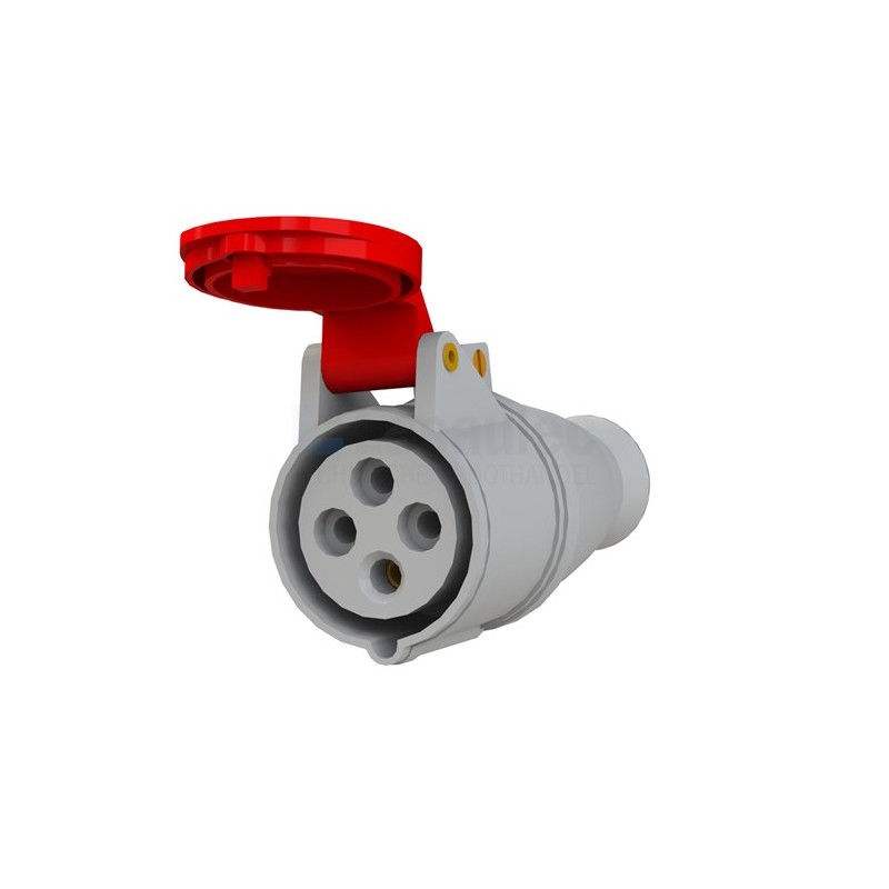 CLAVIJA AEREA 3P+TT HEMBRA 16A IP44 C/TAPA TIPO CETAC JSL