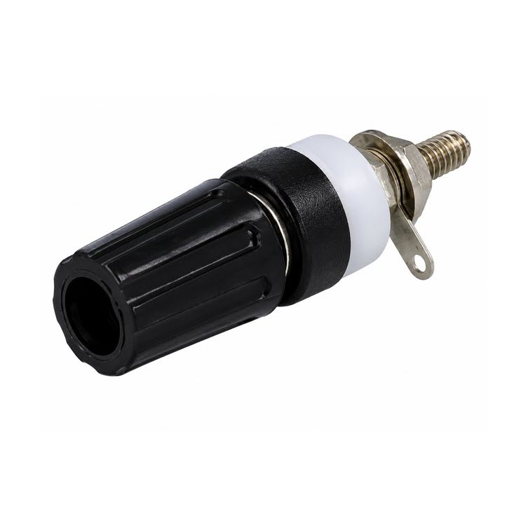 CONECTOR BANANA HEMBRA 4MM 250VDC 15A CHASIS NEGRO