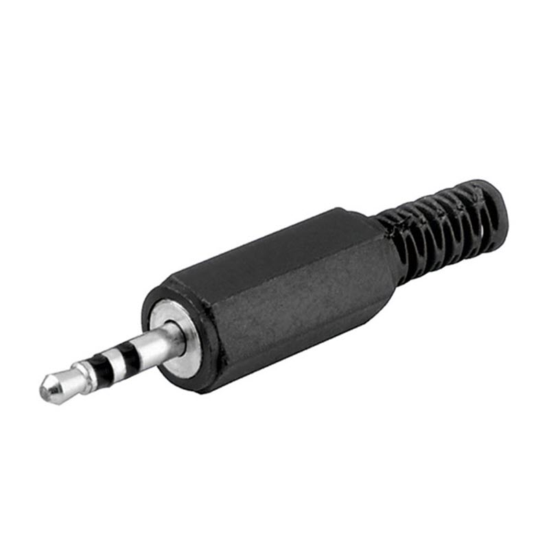 CONECTOR JACK 2.5MM MACHO NEGRO