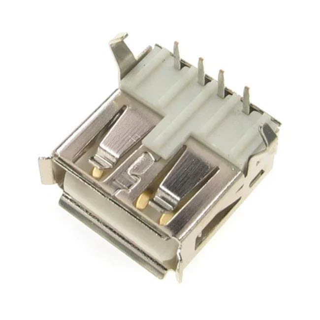 CONECTOR USB HEMBRA PCB CONEXION INFERIOR USB A US