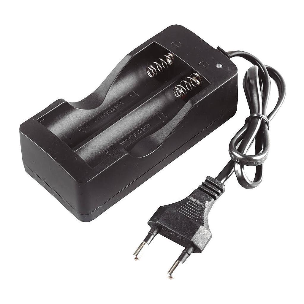 ALIMENTADOR/CARGADOR X2 PILAS RECARGABLES 18650 GSC