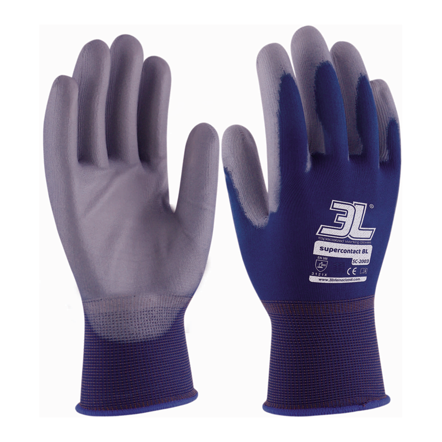 GUANTE SUPER CONTACT BL T8 AZUL 3L