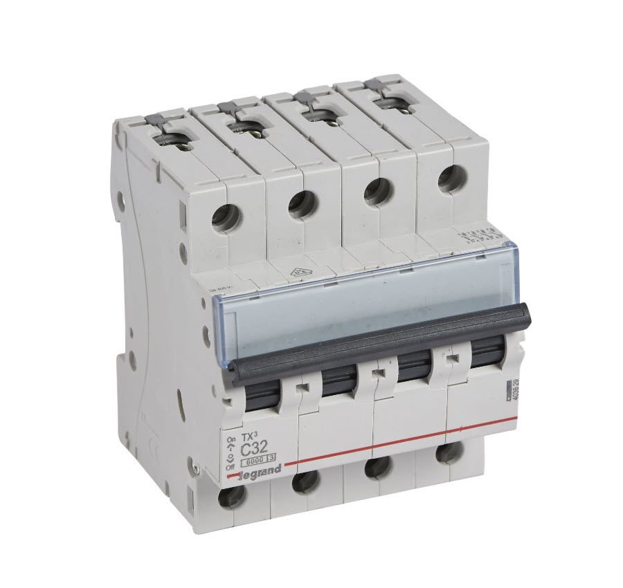 INTERRUPTOR AUTOMATICO MAGNETOTERMICO 4P 32A C 6KA LEGRAND