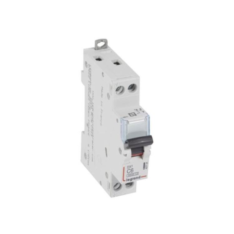 INTERRUPTOR AUTOMATICO MAGNETOTERMICO ESTRECHO 1P+N 6A C 6KA LEGRAND