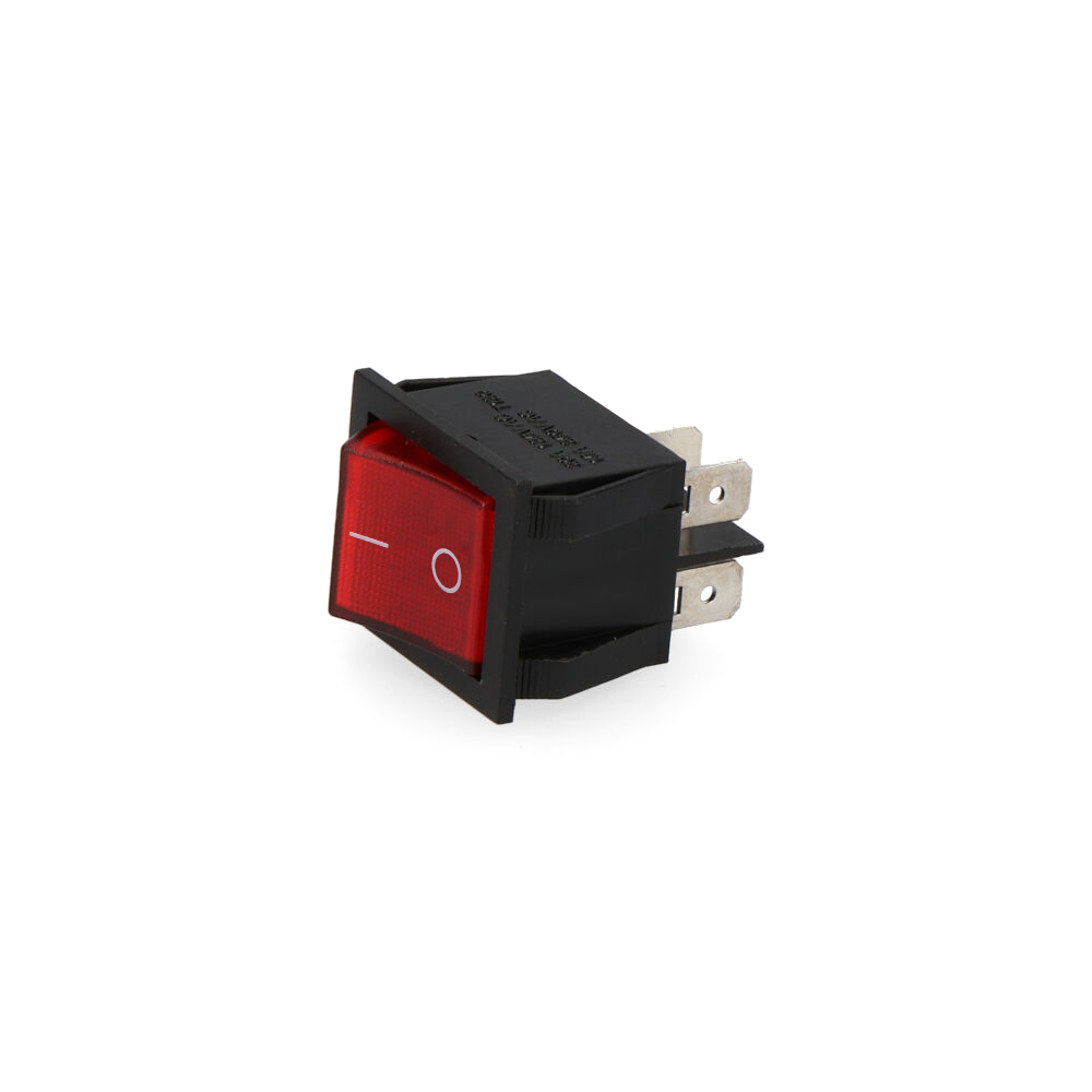 INTERRUPTOR BASCULANTE LUMINOSO ROJO 15A 230V 4 FASTON DH EDM