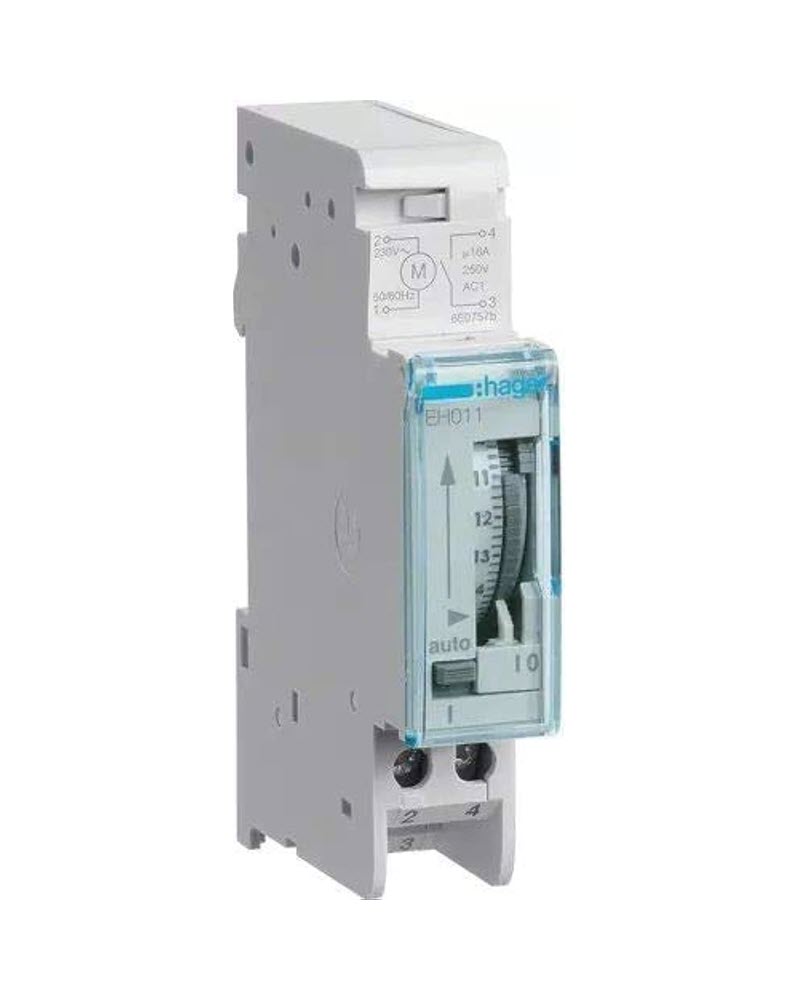 INTERRUPTOR HORARIO RELOJ 16A-1NA RESERVA 200H HAGER
