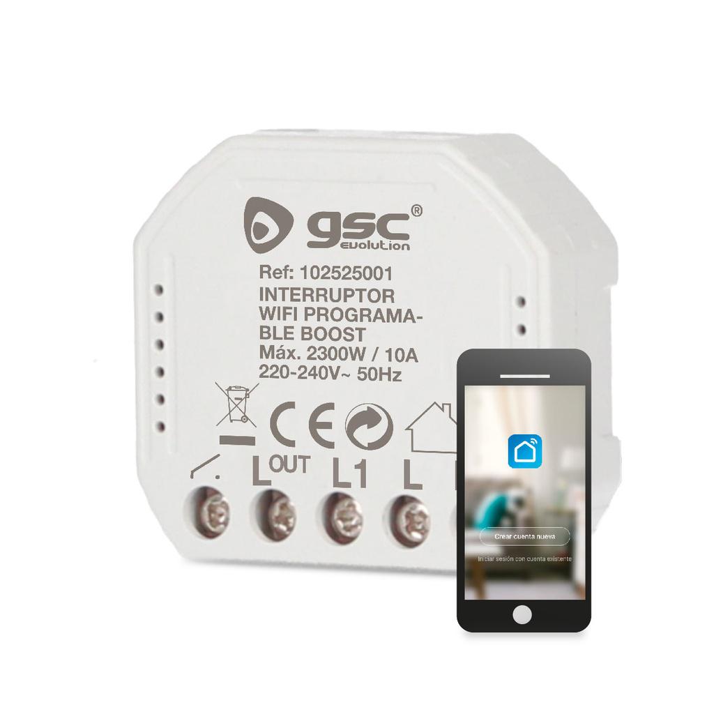 INTERRUPTOR WIFI PROGRAMABLE 2300W 10A BOOST GSC
