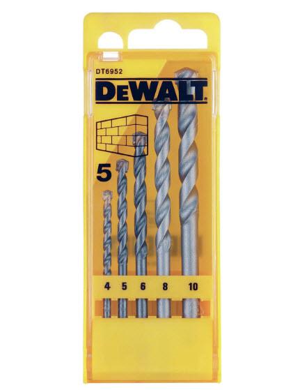 JUEGO BROCAS PARED 4-5-6-8-10MM DEWALT