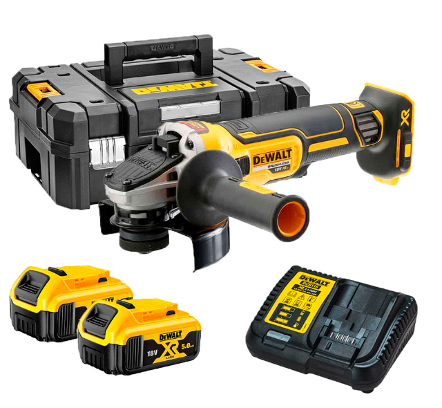 AMOLADORA 125MM BATERIA 18V 2BAT 5AH MALETIN DCG405P2 DEWALT