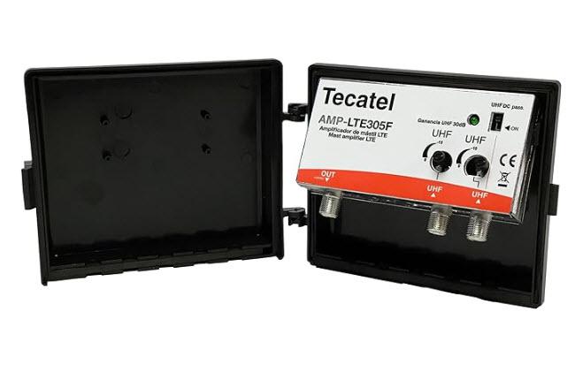 AMPLIFICADOR TV 30DB 2XUHF 4GLTE EXTERIOR MASTIL LTE305F TECATEL