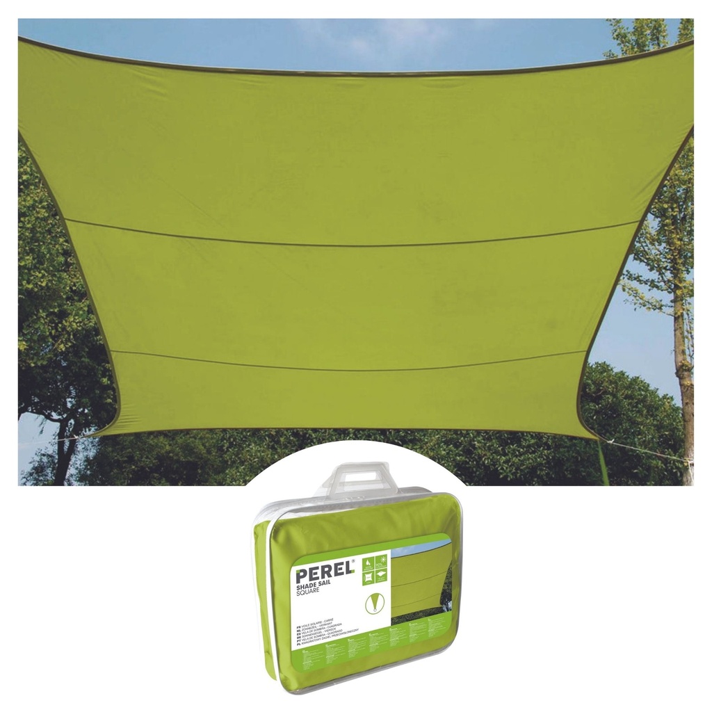 LONA SOMBRAJE 3.6X3.6M 160G/M2 VERDE PISTACHO PEREL