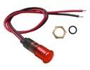 PILOTO ROJO 24VAC/DC LED 8MM AGUJERO - 9.2MM CABEZA - 25MM FONDO C/CABLE FILN