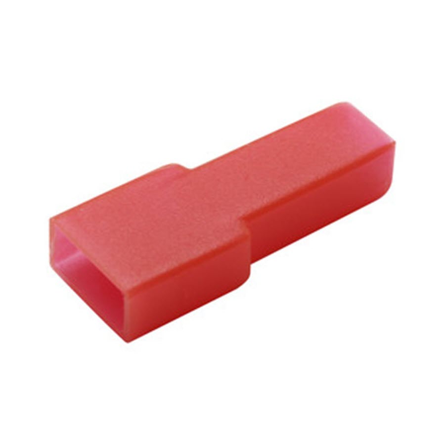 PROTECTOR FASTON MACHO 6.3MM ROJO PM-1086