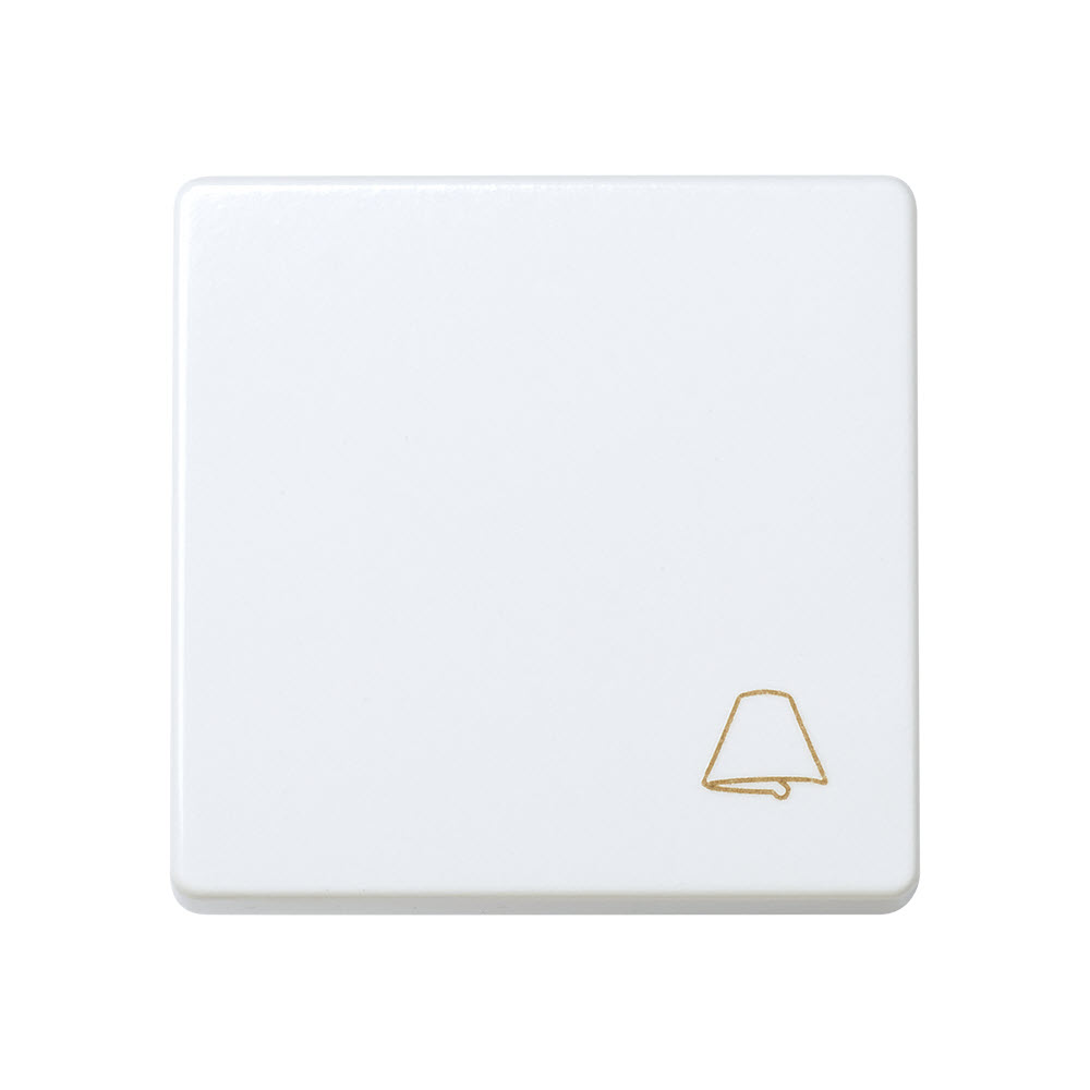 PULSADOR CAMPANA CON GRABADO BLANCO SIMON 27