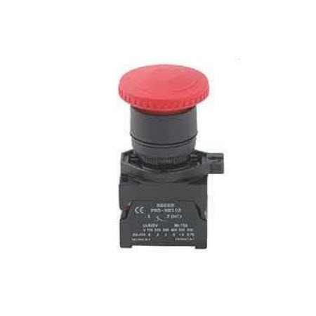 PULSADOR COMPLETO 22MM TIPO SETA 40MM NC+NA SIN ENCLAVAMIENTO ESSEN NO+NC