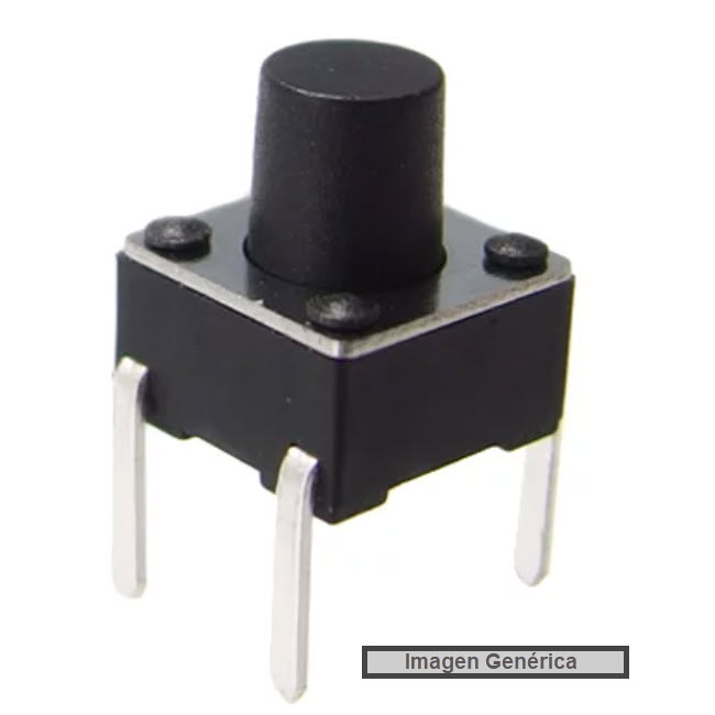 PULSADOR MICRO 2CTOS NO 0.05A 12V 6X6X8MM (8MM DESDE PCB) US