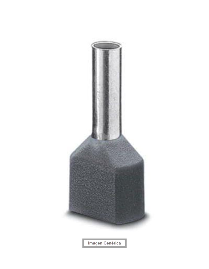 PUNTERA HUECA DOBLE 2X1.5 GRIS 100UD EUROCONNEX