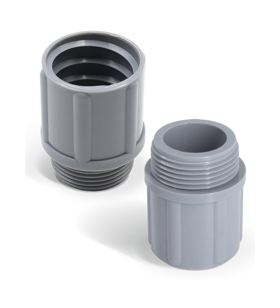 RACOR RECTO M20 PA LH GRIS GAESTOPAS