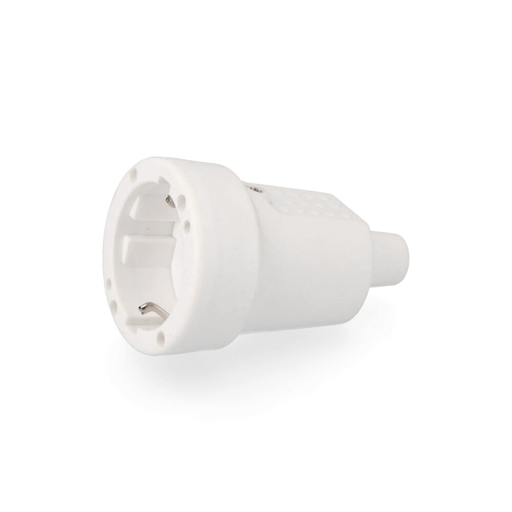 BASE ENCHUFE HEMBRA 2P+TT 16A 4.8MM GOMA BLANCA EDM