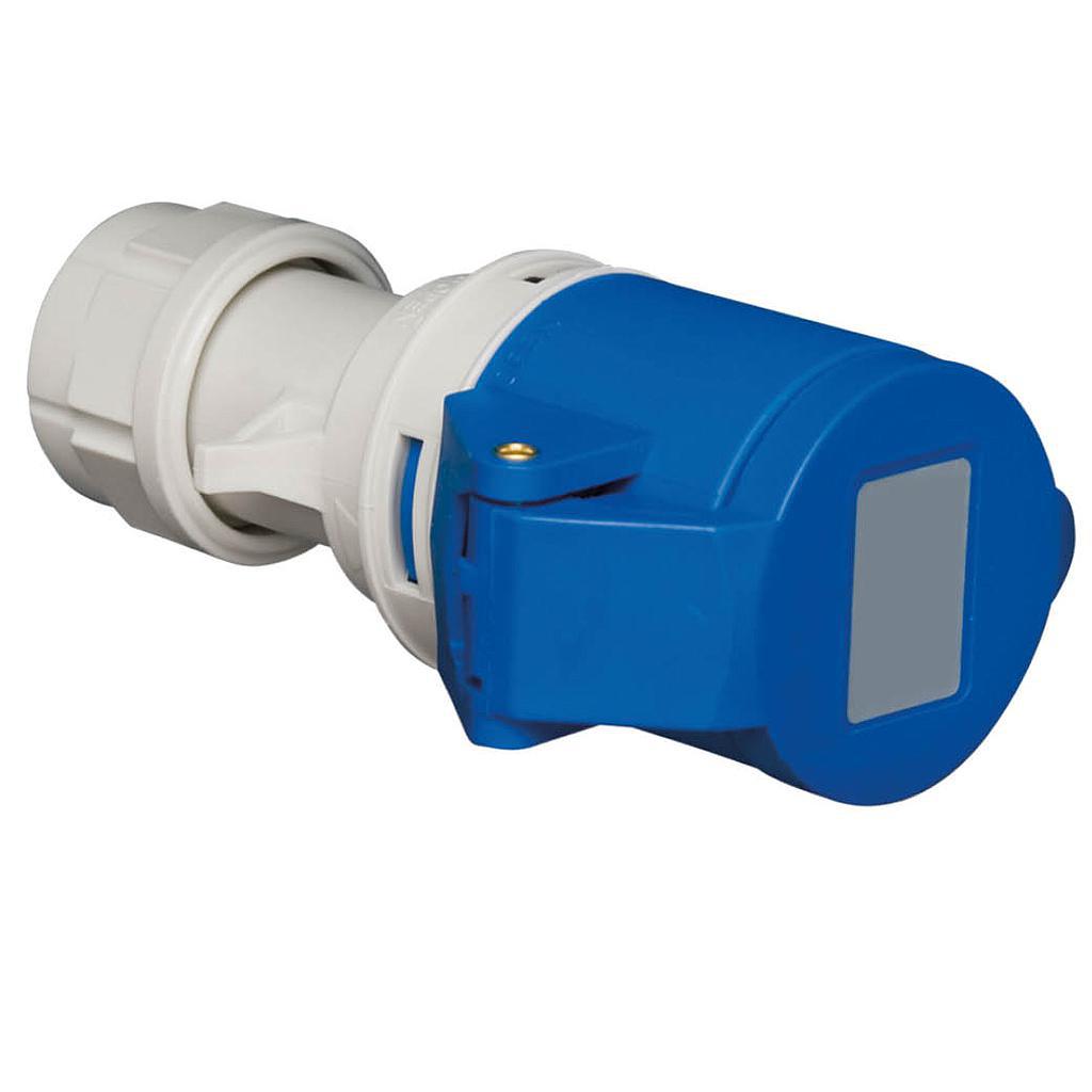BASE ENCHUFE HEMBRA 2P+TT 16A IP44  AEREA CON TAPA TIPO CETAC GSC