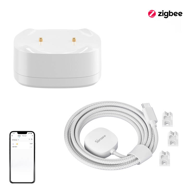 SENSOR AGUA INTELIGENTE ZIGBEE 3.0 + CABLE WLDC200 SONOFF