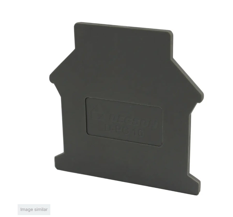 TAPA BORNA CARRIL DIN 16MM GRIS DEGSON