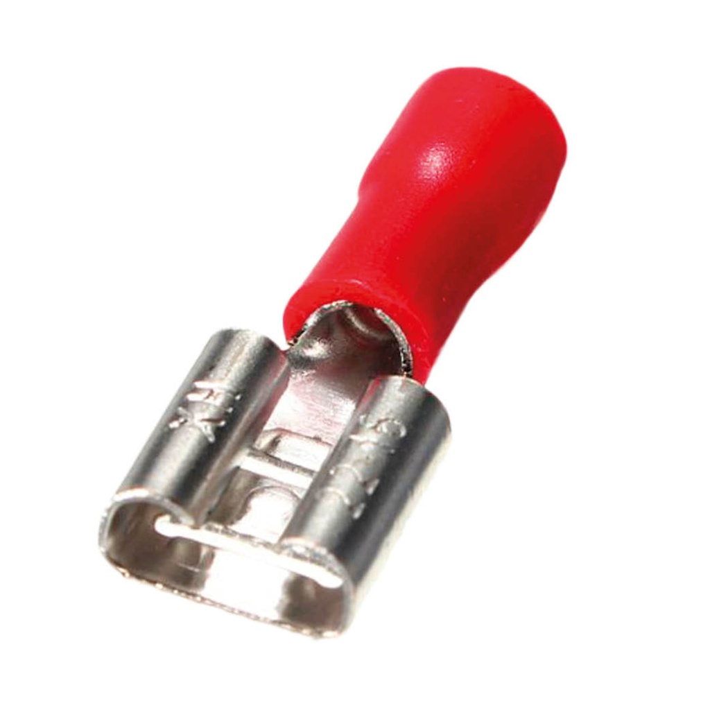 TERMINAL FASTON HEMBRA 1.5MM/5.6MM ROJO SEMIAISLADO 50UDS GSC