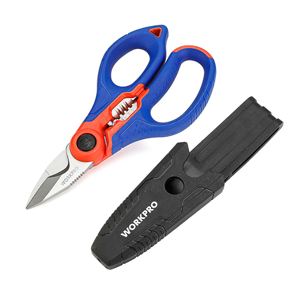 TIJERA ELECTRICISTA PELACABLES 165MM FUNDA WORKPRO