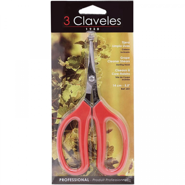 TIJERA LIMPIAUVA CABEZA INCLINADA 5.5"-14CM 3 CLAVELES