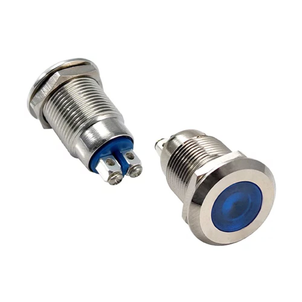 PILOTO AZUL 24VDC LED 12MM AGUJERO - 16MM CABEZA - 23MM FONDO BORNE TORNILLO US