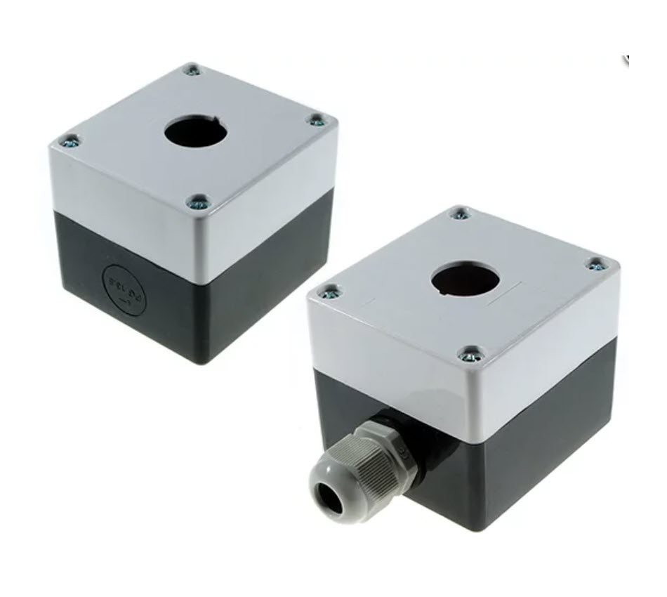 CAJA MANDO 1 ELEMENTO PLASTICO BLANCO/NEGRO 72X80X65 IP54 XINDALI