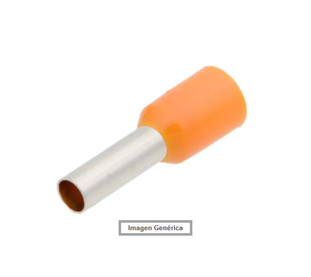 PUNTERA HUECA SIMPLE 4MM2/9MM NARANJA 100UD JE