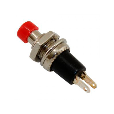 PULSADOR MINIATURA CIRCUITO CERRADO 3A ROJO