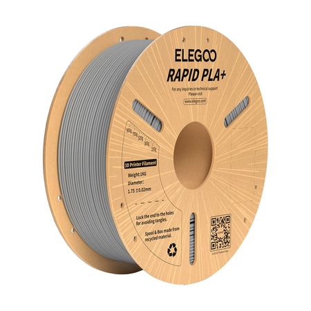 FILAMENTO IMPRESION 3D GRIS PLA RAPID PLA+ 1KG ELEGOO