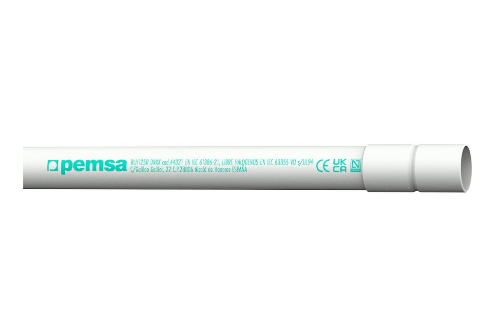 TUBO RIGIDO SUPERFICIE M20 LIBRE HALOGENOS 3M PEMSA