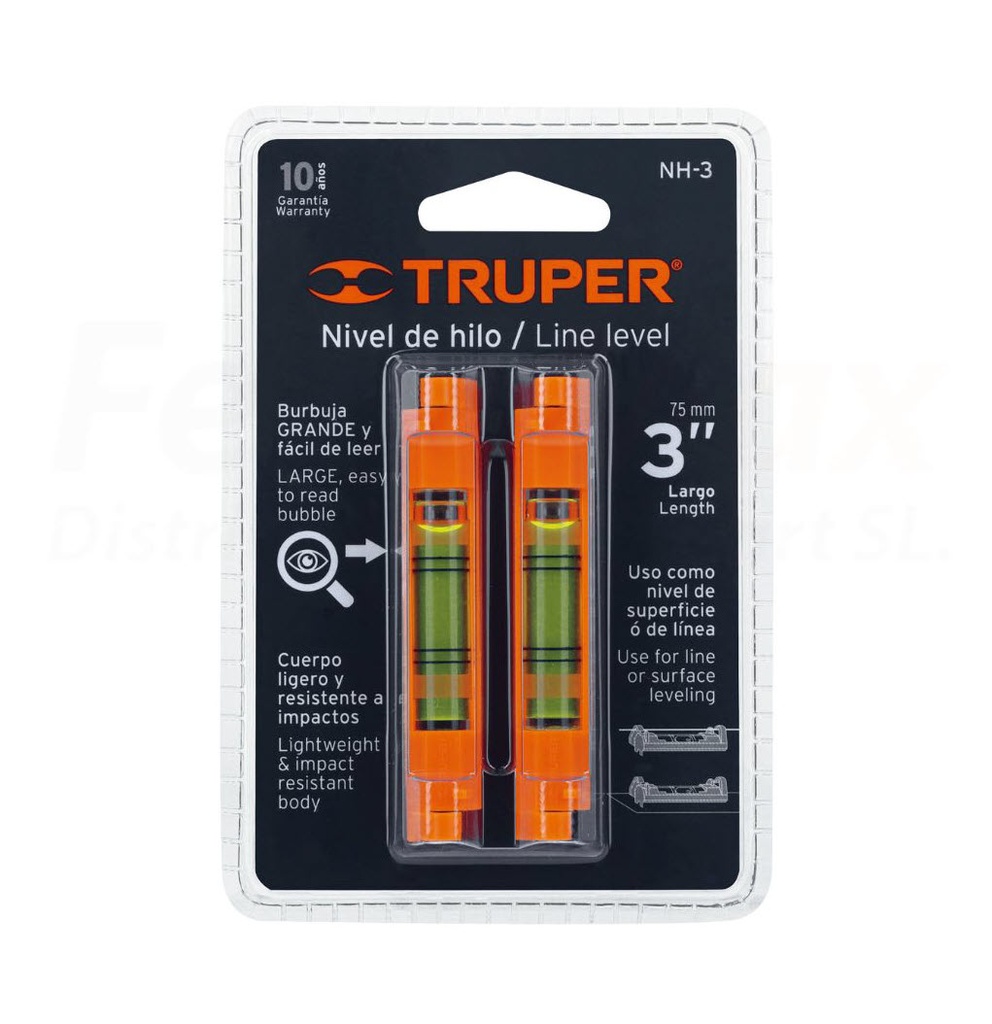 NIVEL DE HILO 75MM 2UNID NH-3 TRUPER