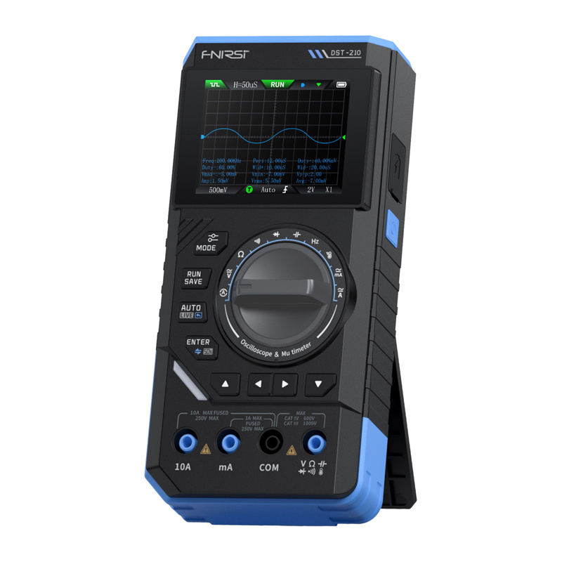 MULTIMETRO POLIMETRO DIGITAL CON OSCILOSCOPIO 10MHZ Y GENERADOR DE SEÑALES 50KHZ DST-210 FNIRSI