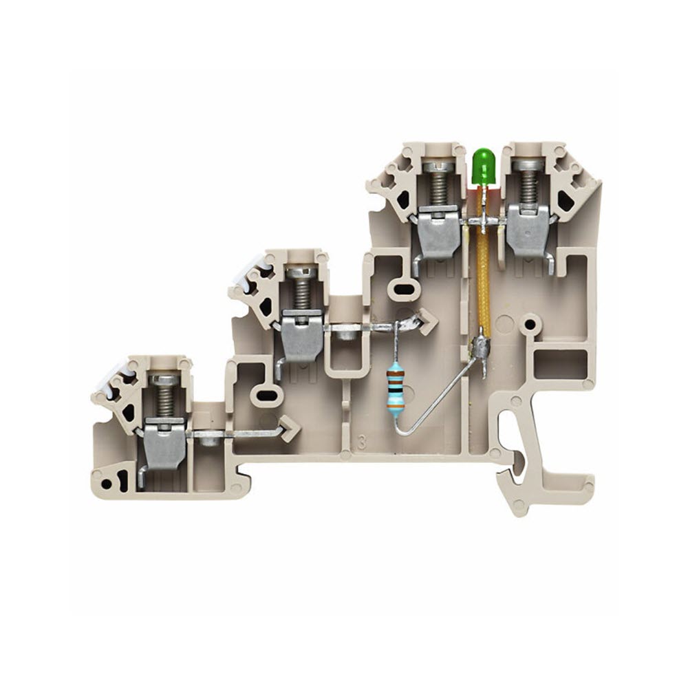 BORNA CARRIL DIN 2.5MM CON PILOTO WEIDMULLER