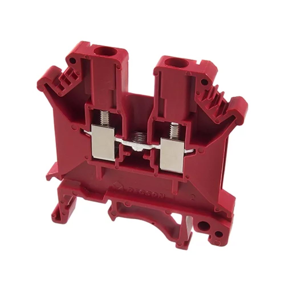 BORNA CARRIL DIN 2.5MM ROJO 0.2-2.5MM2 DEGSON