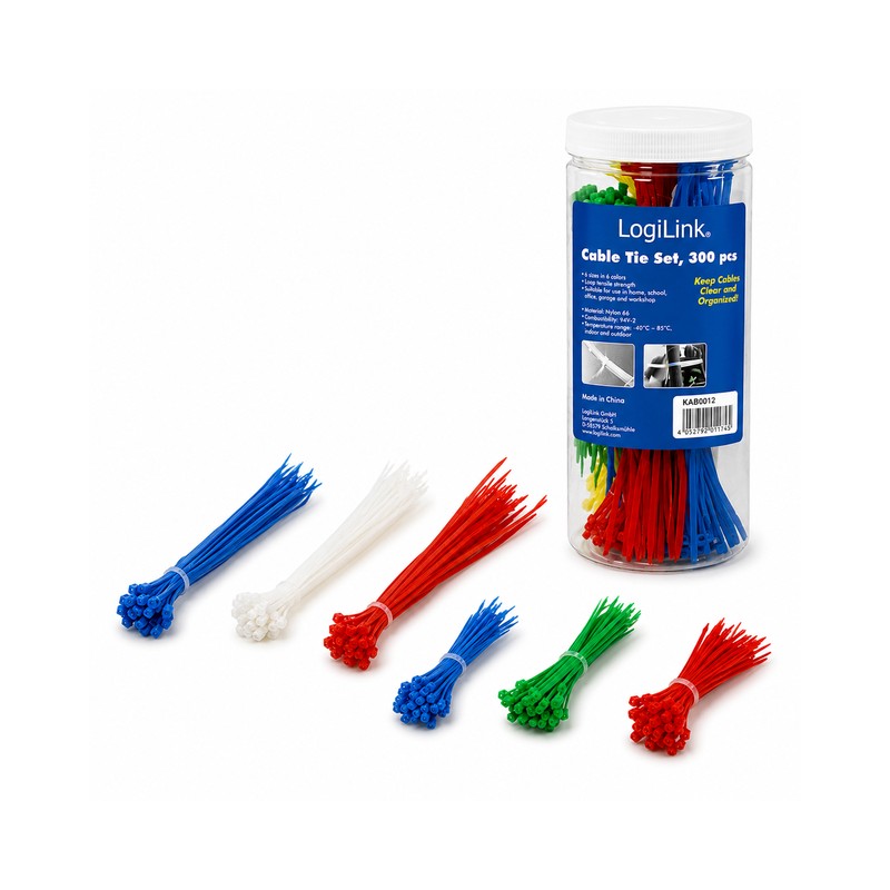 BRIDAS COLORES BOTE 300UDS LOGILINK