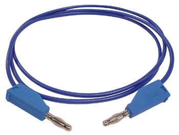 CABLE DE PRUEBA AZUL 3A 30V DOBLE BANANA 4MM 1M VLL