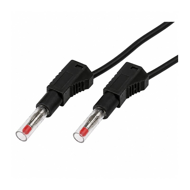 CABLE DE PRUEBA NEGRO 19A DOBLE BANANA 4MM 600V CATII 1M AXIOMET