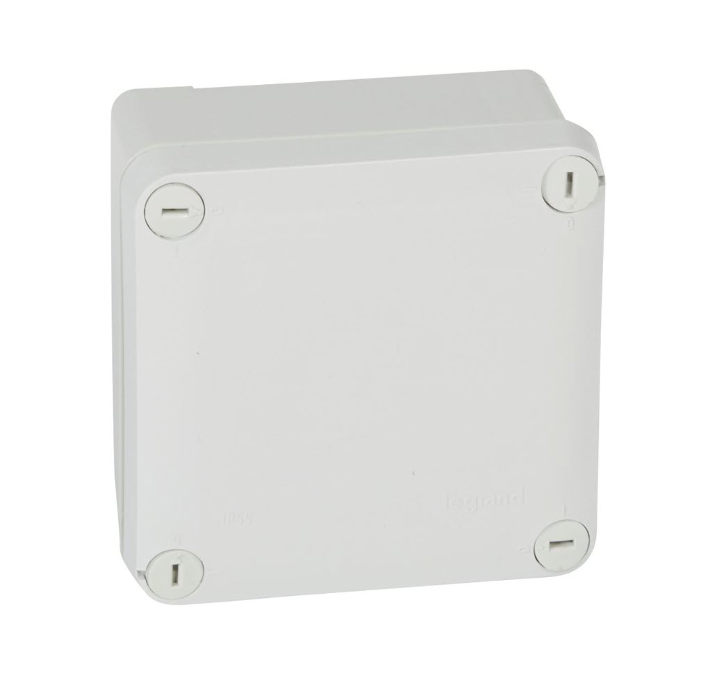 CAJA SUPERFICIE 105X105X55MM IP55 SIN CONOS GRIS LEGRAND
