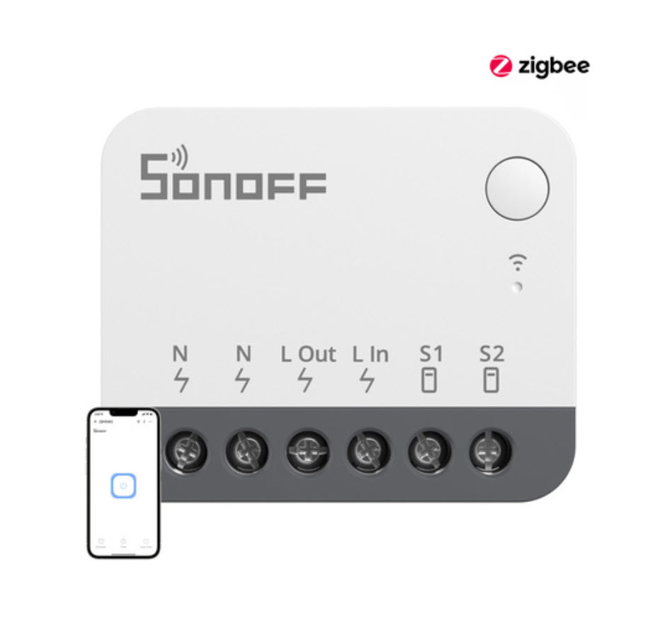 ACTUADOR 1 SALIDA INTERRUPTOR 100-240VAC 10A CON NEUTRO ZIGBEE 3.0 SONOFF