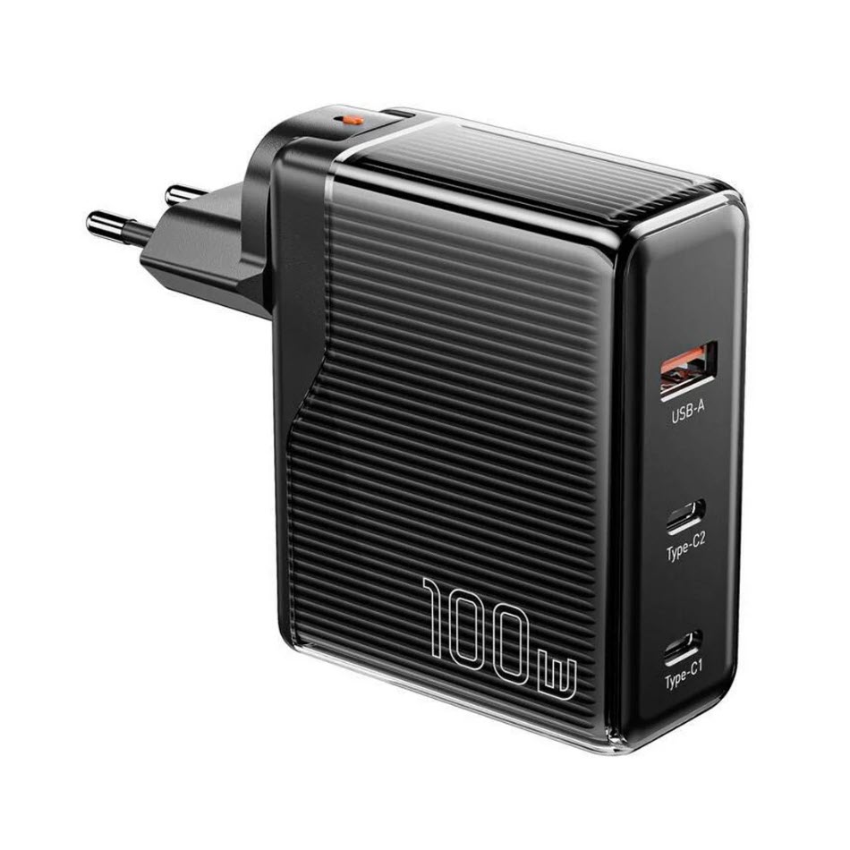 CARGADOR ALIMENTADOR 2XUSB-C 1XUSB-A 100W ESSAGER