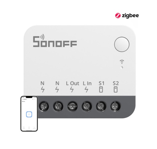 [ZBMINIR2] ACTUADOR 1 SALIDA INTERRUPTOR 100-240VAC 10A CON NEUTRO ZIGBEE 3.0 SONOFF