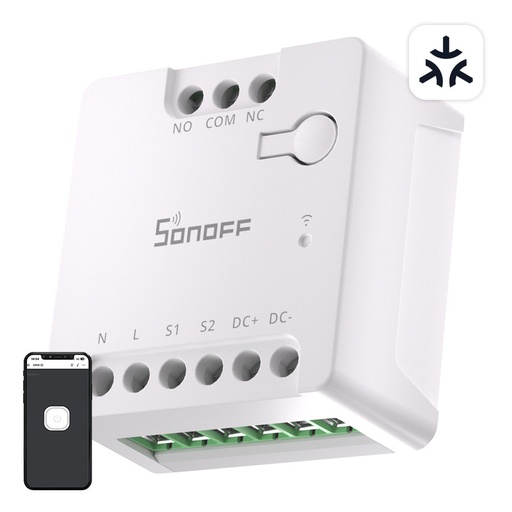 [MINI-D] ACTUADOR 1 SALIDA LIBRE POTENCIAL 12-48V 2A INTERRUPTOR 100-240VAC MATTER SONOFF